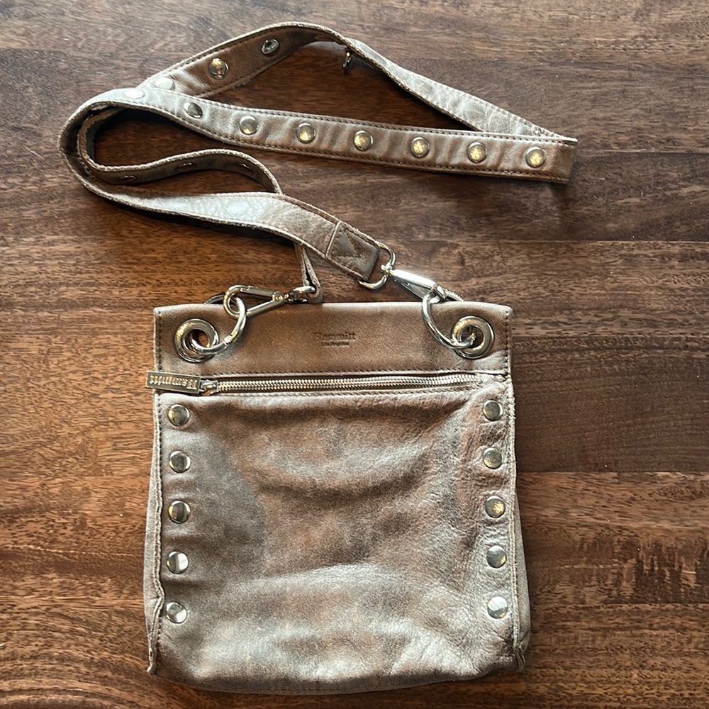 Hammitt Los Angeles soft leather crossbody bag (color gray)